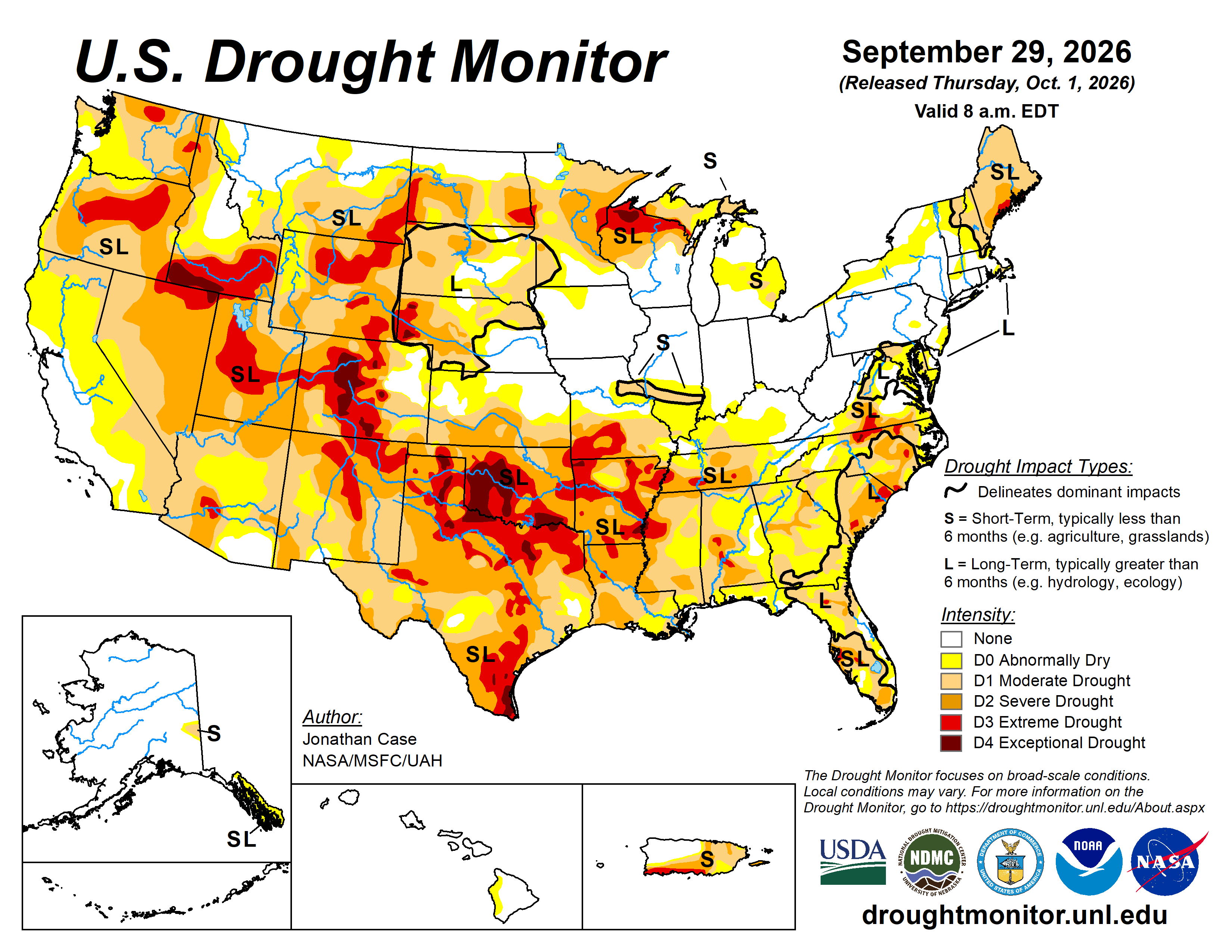 US Drought Monitor current week
