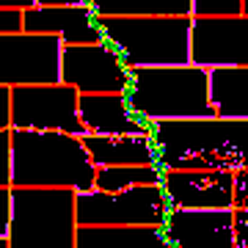 Unannotated reflectivity cut - find the hail core yourself