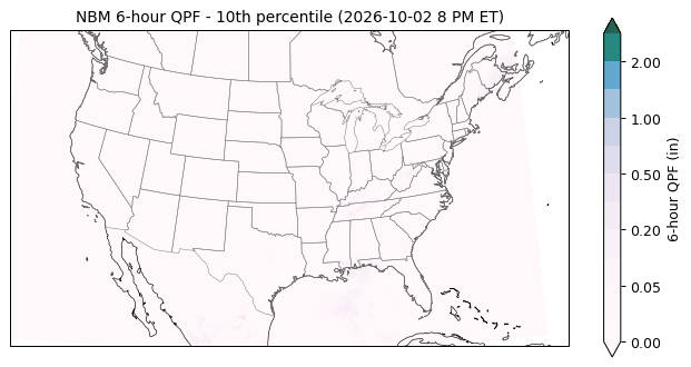 NBM 6-hour QPF 10