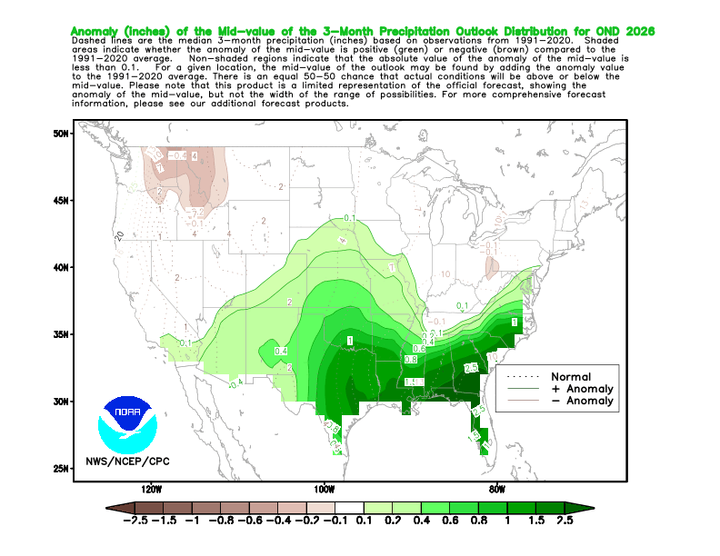Seasonal precipitation outlook - newest window